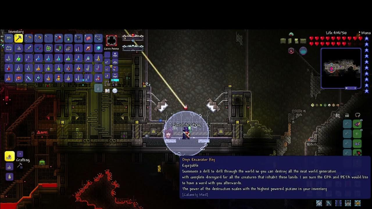 Terraria Calamity Infernum Final Update onyx excavating YouTube