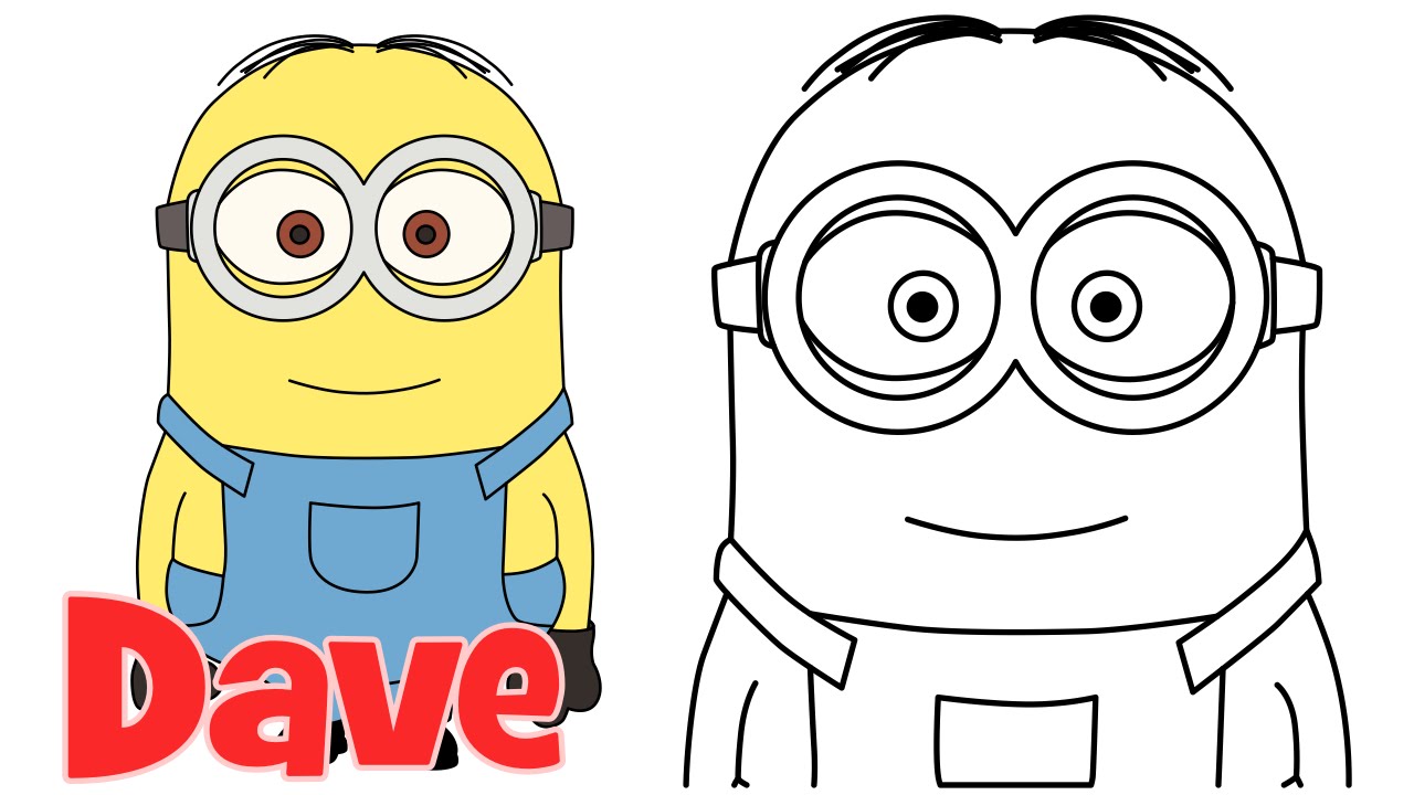 how to draw a minion dave