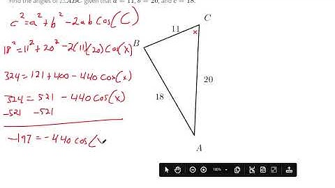 Use the law of cosines to solve SSS triangles