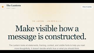 La Linterna — Make Message Construction Visible | OpenAI Build Week 2026 screenshot 5