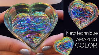 Incredible Color-Shift Resin Casting, Works with any mold shape #resin #resincrafts #colors #casting