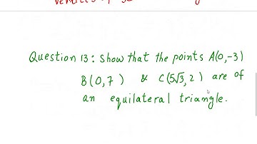 Introduction to Coordinate Geometry.General Math 10th Class unit 10  Exercise 10.1