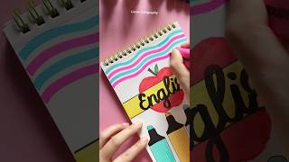 DIY Colorful Front Page Idea 🌈 English # Linda Calligraphy #frontpage