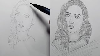 How to Draw Beautiful Woman Portrait with Pencil using the Loomis Method /Tutorial for Beginners 3