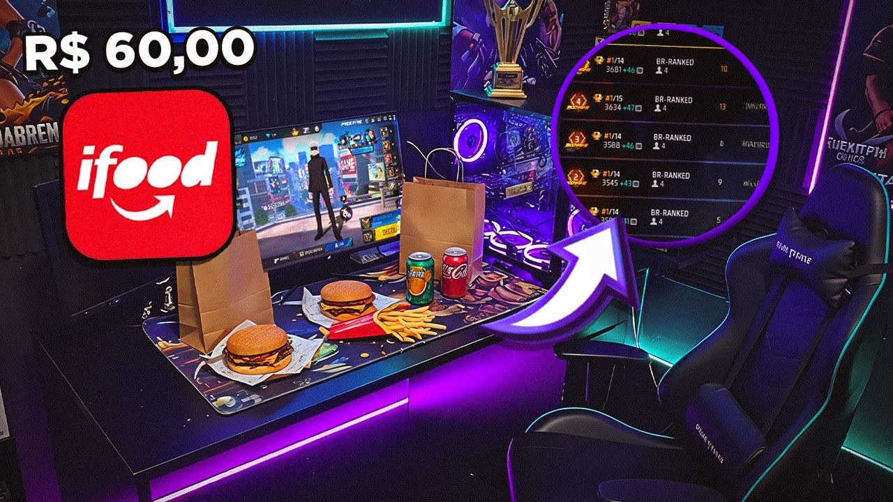 JOGANDO APOSTADO NO EMULADOR ATÉ COMPRAR UM LANCHE! FREE FIRE (PEDIRAM TELA ?)