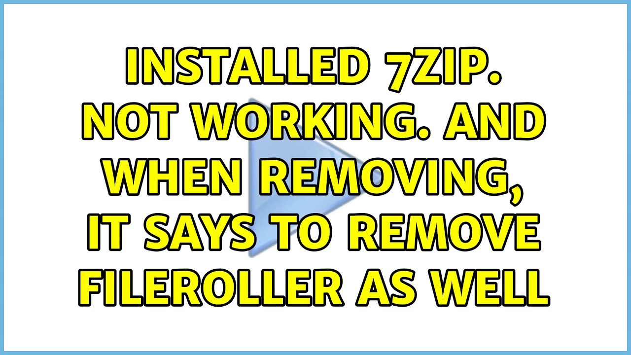 Ubuntu Installed 7zip Not Working And When Removing It Says To ubuntu-installed-7zip-not-working-and-when-removing-it-says-to