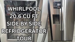 Whirlpool Refrigerator Tour 20.6 Cu. Ft. Side By Side - Ice & Water Dispenser Model Wrs571Cihz