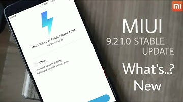 MIUI 9.2.1.0 Stable update - New features // MIUI 9.2.1.0 Stable update for Redmi note 4