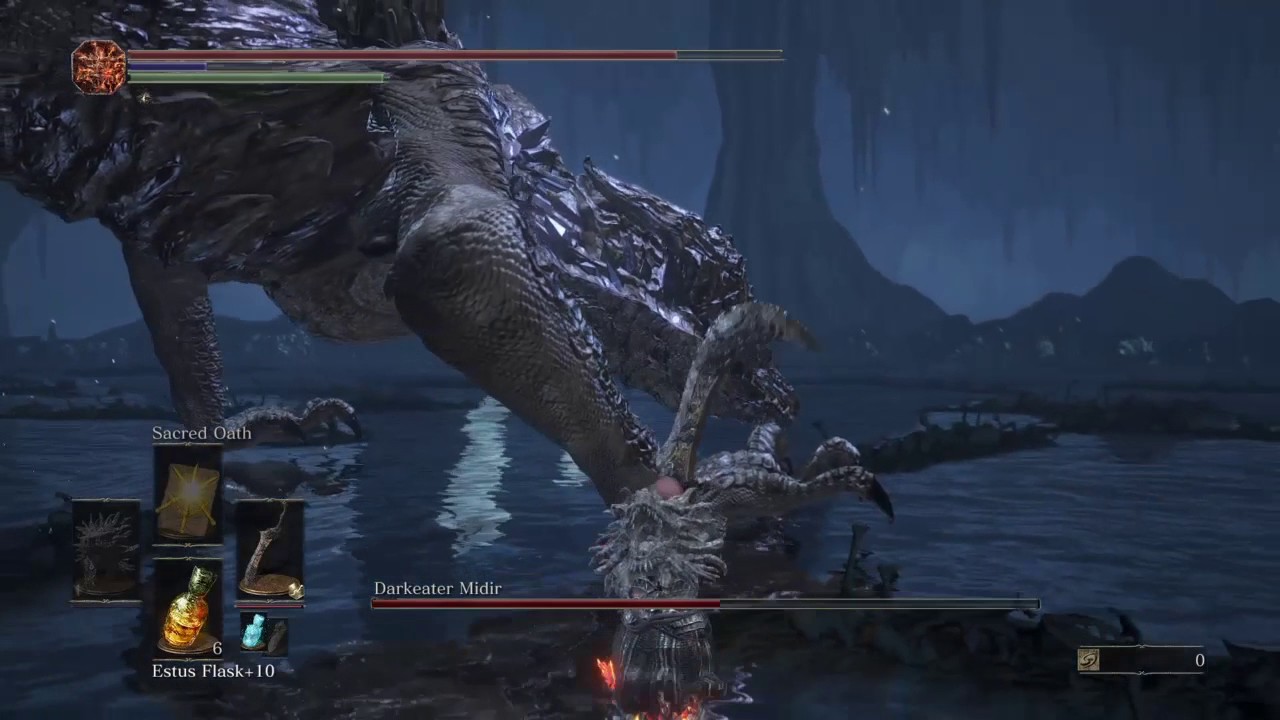 Dark souls 3 Beating Darkeater Midir (Hardest boss in game) - YouTube