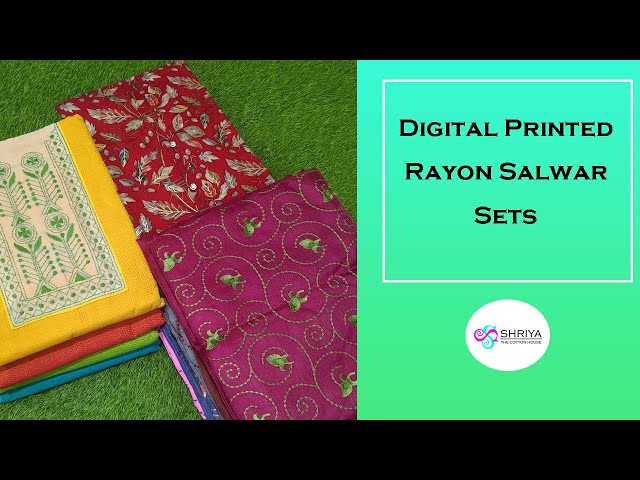 Digital Printed Rayon Salwar suit Sets