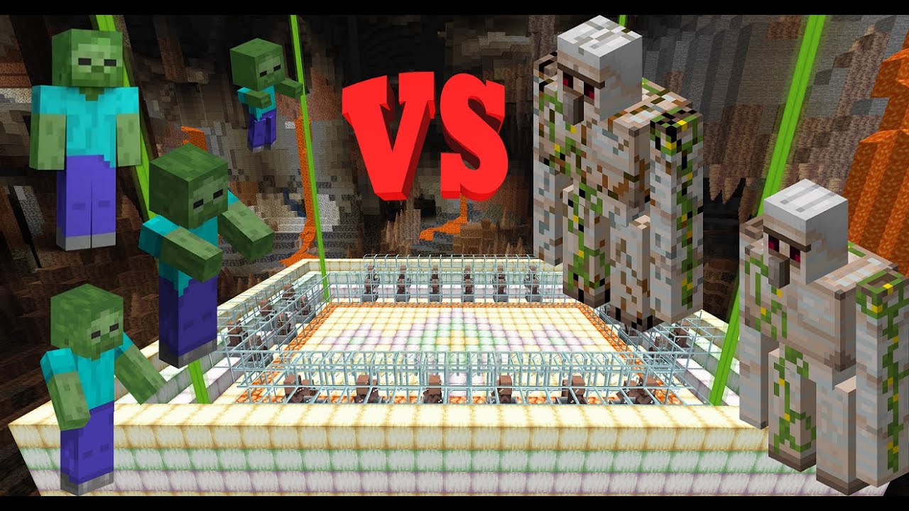 Iron Golem VS Zombie YouTube