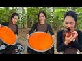 Amazing cooking deep fried cake with sauce recipe