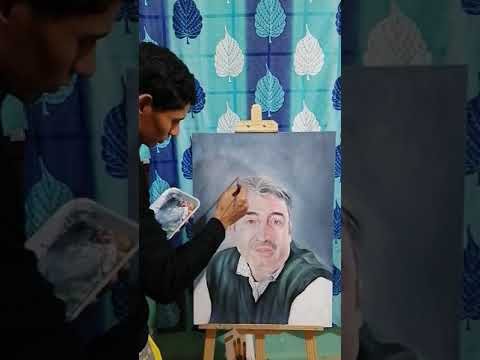 رسم بورتريه زيت على قماش مقاس 50 60 استقبل طلبات رسم ودعم الرسامين الجدد