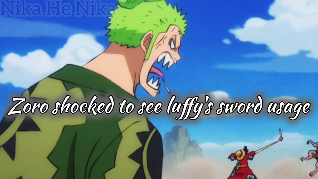 Luffy using a sword  Zoro was shocked to see that   one piece episode 898 in English dubbed