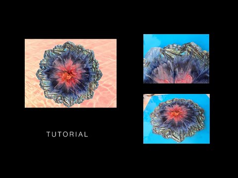 Resin Blume mit frischhaltefolie 🪷 resin flower with cling film