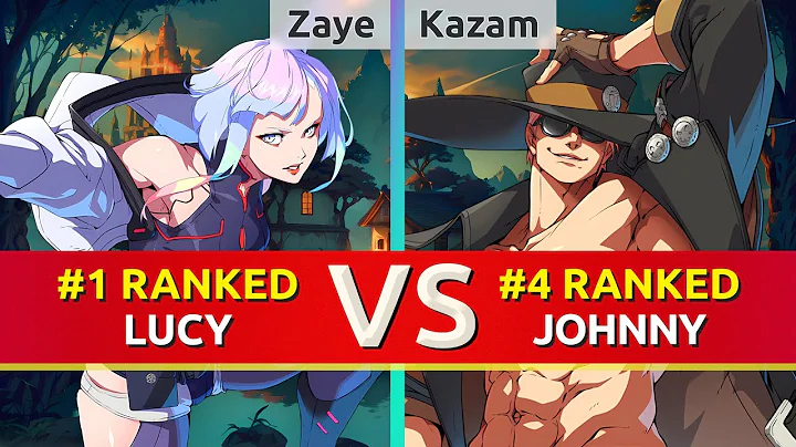GGST ▰ Zaye (#1 Ranked Lucy) vs Kazam (#4 Ranked Johnny). High Level Gameplay