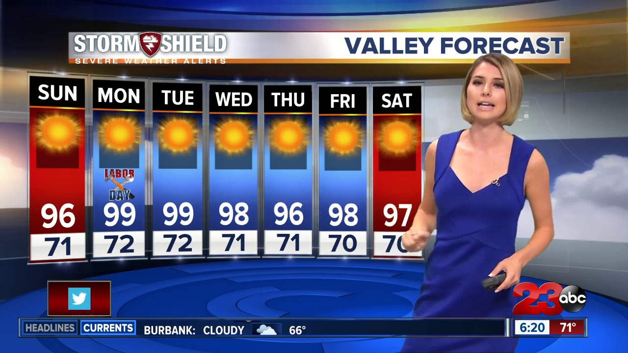 Warming trend brings valley highs to upper 90s tomorrow - YouTube