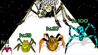 SPIDER EVOLUTION RUN ( Insect evolution 3d ) All Level Gameplay Level Up Spider, Max level
