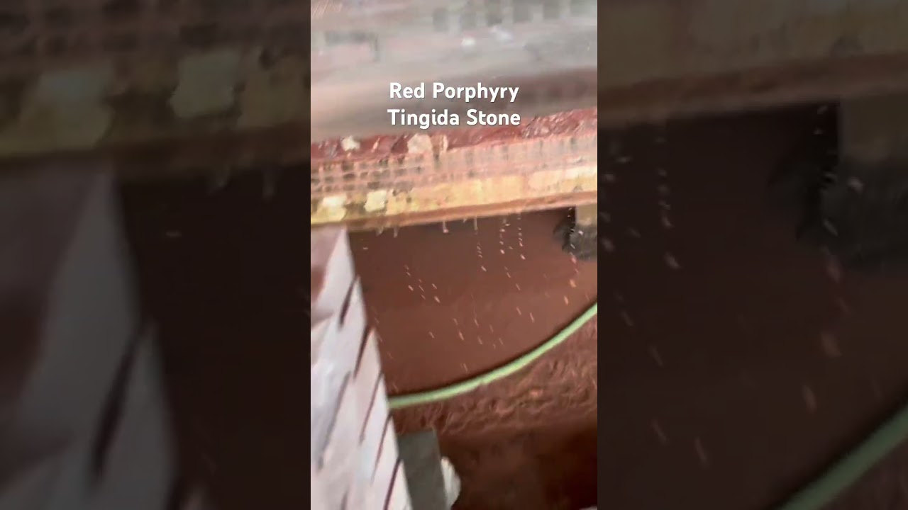 Red Porphyry with flamed for Middle-East paving project