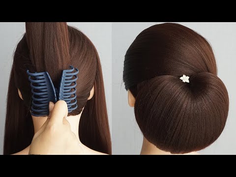 Low Bun Hairstyle With Claw Clip | Beautiful And Easy Hairstyle For Ladies