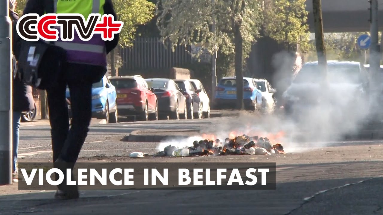 Another Night of Violence in Belfast of North Ireland After Prince Philip's Death