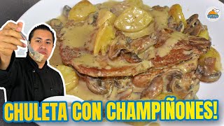 Receta Saludable, Receta Al Estilo 3X1 De Frank Suarez, Chuleta Con Champiñones Y Papas