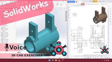 SolidWorks | 3D CAD EXERCISES 185 | StudyCadCam | Solution Tutorial |