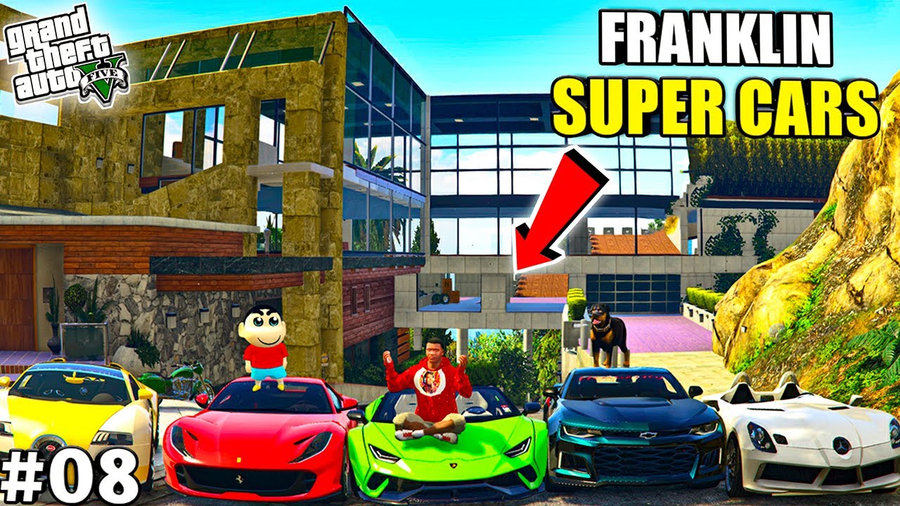 GTA 5 Franklin Buying Super Cars For Garage With Shinchan & Chop in GTA 5 ! (GTA 5 mods) YouTube