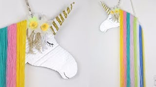 DIY Rainbow Unicorn Wall Decor - Unicorn Hair Clip Holder