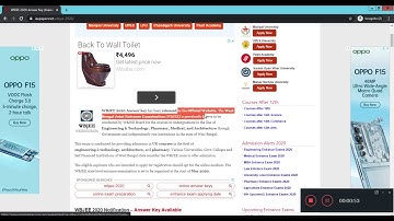 WBJEE 2020 Answer Key (Available) - How to Check