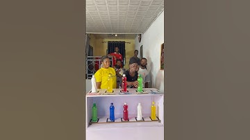 Watch our Great GrandMom Play this  very Entertaining Five (5) bottle Color Matching Game