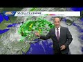 Flood watch in effect as heavy rain moves through; Flash flooding possible