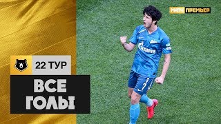 Все голы 22-го тура Тинькофф РПЛ