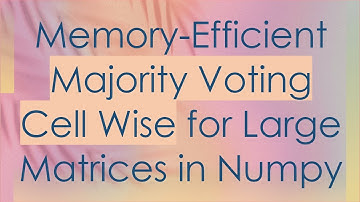 Memory-Efficient Majority Voting Cell Wise for Large Matrices in Numpy