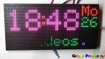 64x32 RGB Led Matrix Clock With Arduino