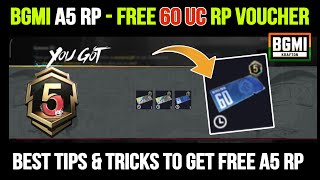 60 UC RP VOUCHER NOT SHOWING BGMI WHY? | HOW TO GET FREE 60 UC RP VOUCHER | BGMI NEW A5 ROYALE PASS
