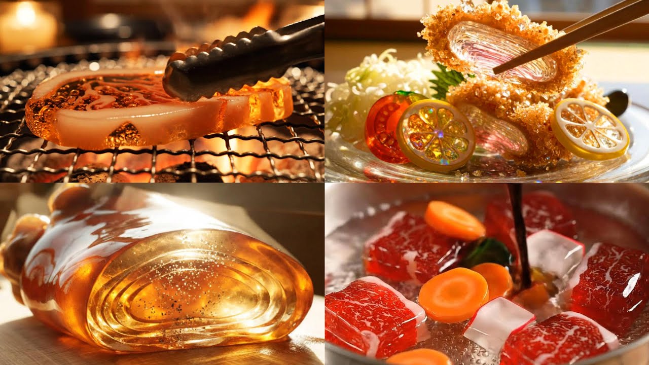 Glass Meat Dish Collection ASMR
