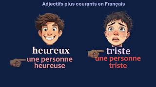 Adjectifs Contraires en Français – Mots Courants pour Débutants – antonymes - French Antonym Words