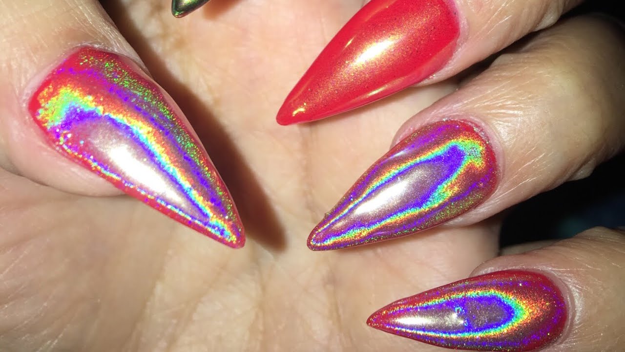 Holo nails 😝. Beautybigbang Unicorn 🦄 powder.