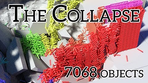 The collapse - Blender 7068 objects - Bullet Physics Simulation