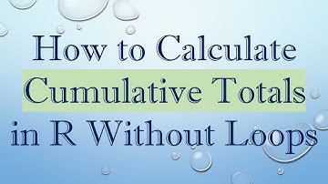How to Calculate Cumulative Totals in R Without Loops