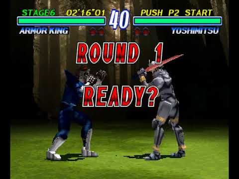 Tekken 2 ( PS1 ) - Armor King - Arcade Mode - Original Music ( Feb 16, 2018 )