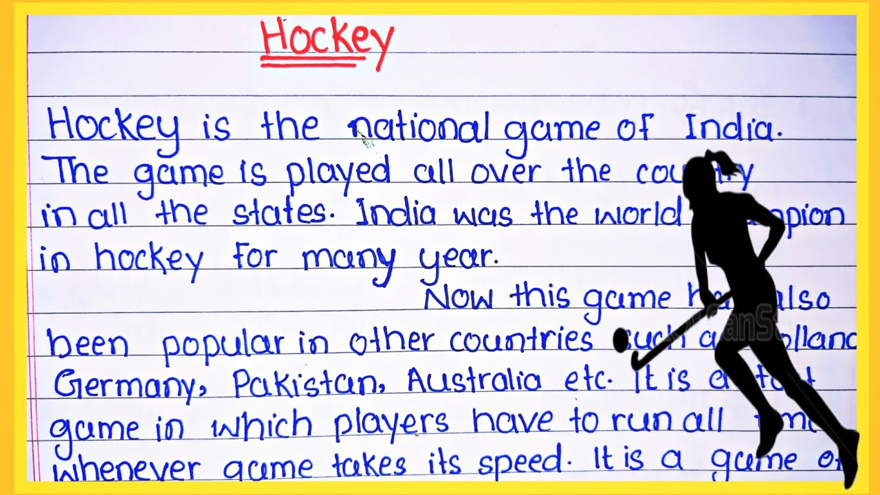 Essay on National Sports of India in English l Essay on Hockey in