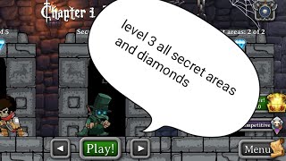 magic rampage level 3 || chapter 1 dungeon 3 all secret areas and diamonds #rampagegames