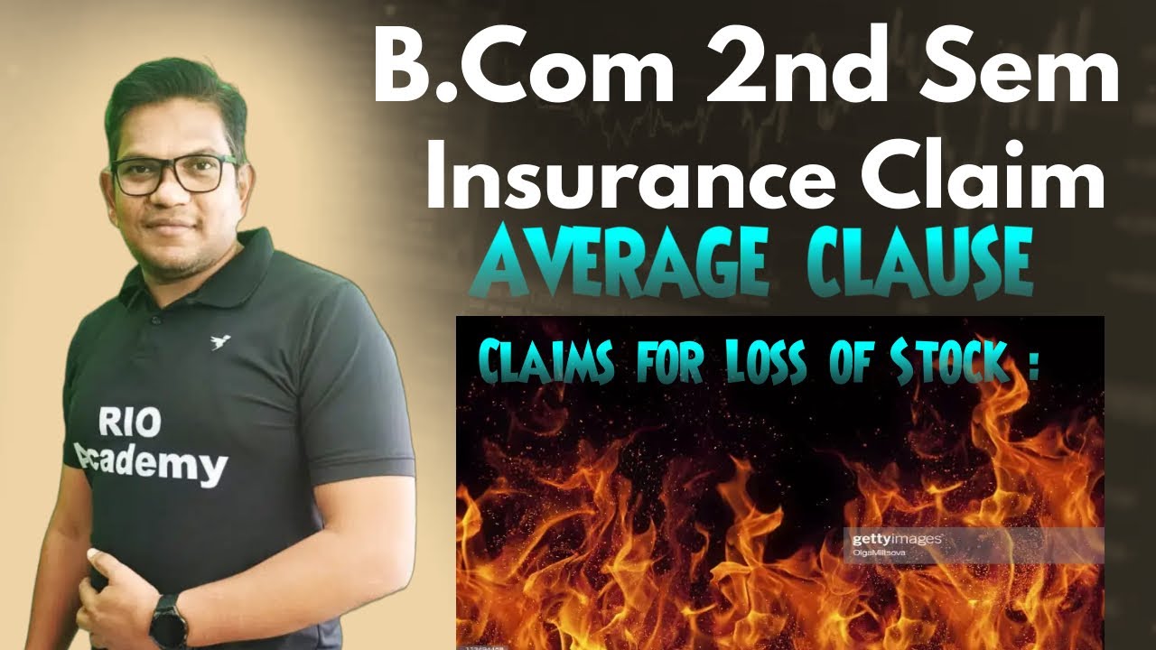 B.com 2nd NEP | Financial accounting | Insurance claim | Average clause ...
