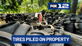 Tires pile up on Southeast Portland property, leaving owner responsible for the clean up