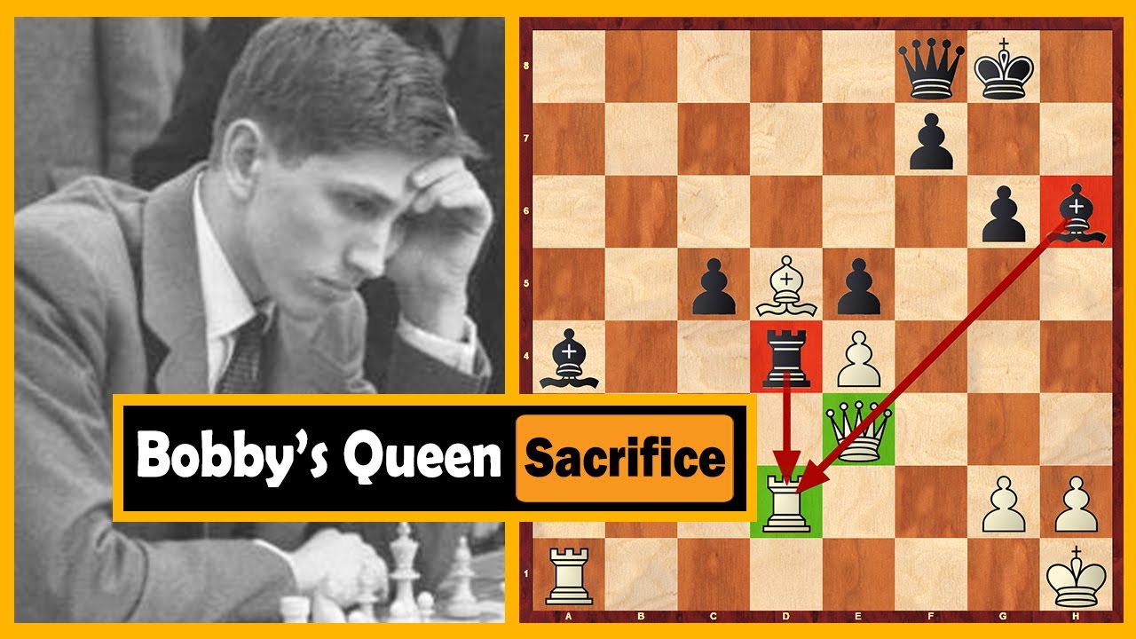 Fischer DEMOLISHES His Opponent with a Queen Sacrifice in an Opening -  Remote Chess Academy