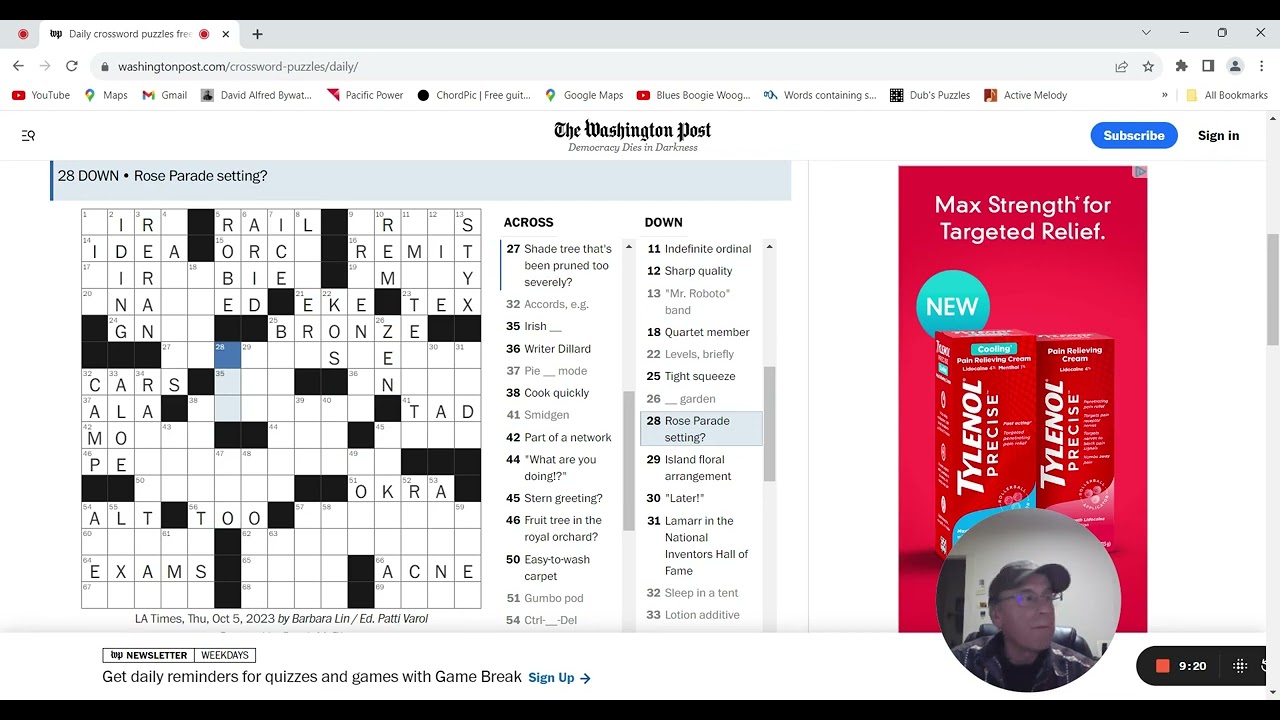 Washington Post Crossword: 10-5-23 - YouTube washington-post-crossword-10-5-23-youtube
