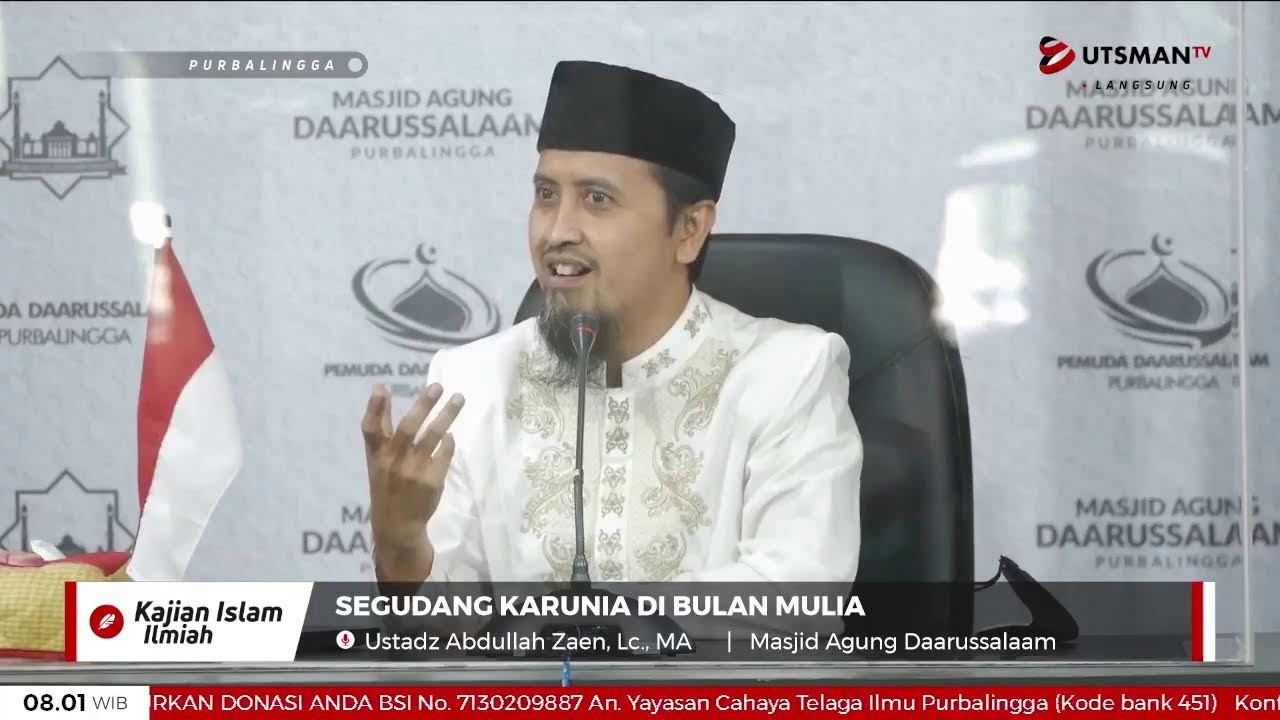 ⁣LIVE Segudang Karunia di Bulan Mulia - Ustadz Abdullah Zaen, Lc., MA.