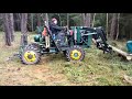 Homemade forest tractor with winch / Traktor do lesa s navijákem - domácí výroba